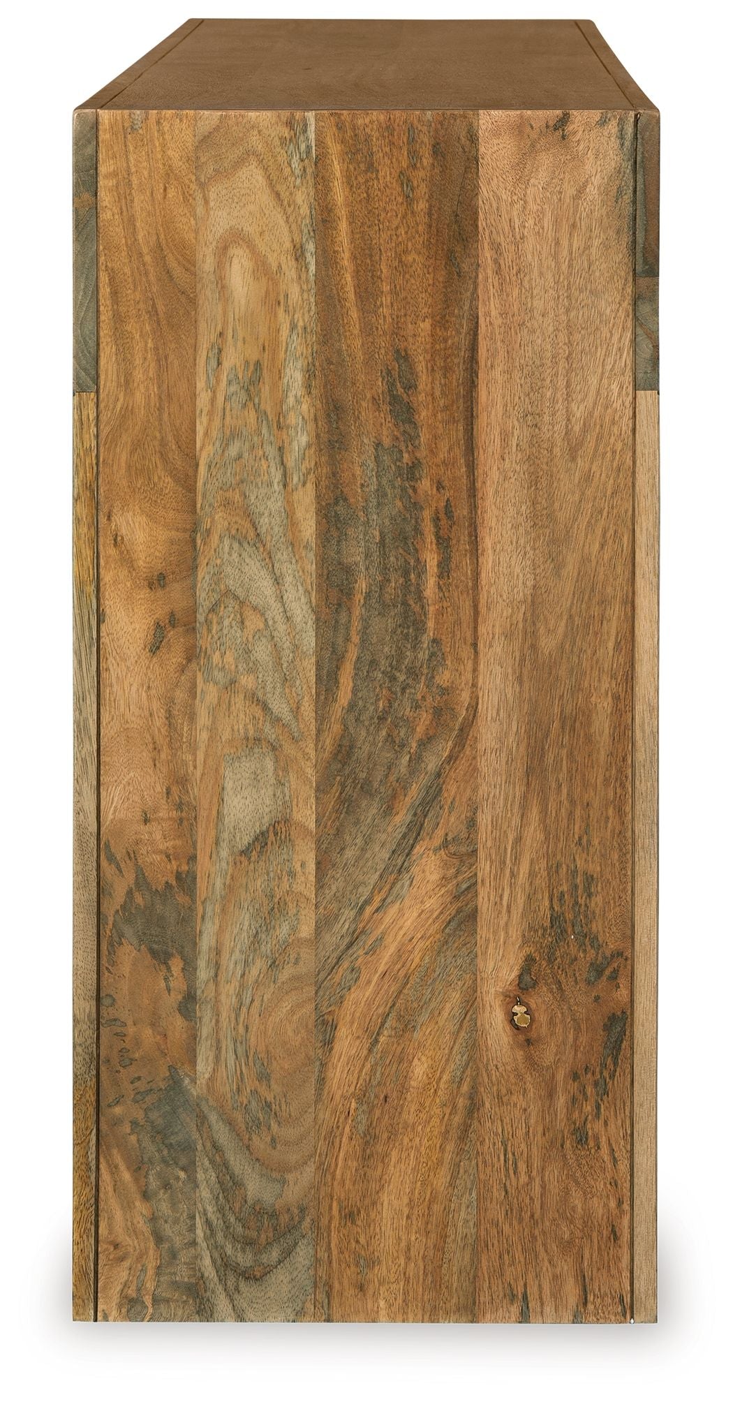 Luzmanacy - Console Sofa Table - Natural Brown, alternate view 2 with wood construction