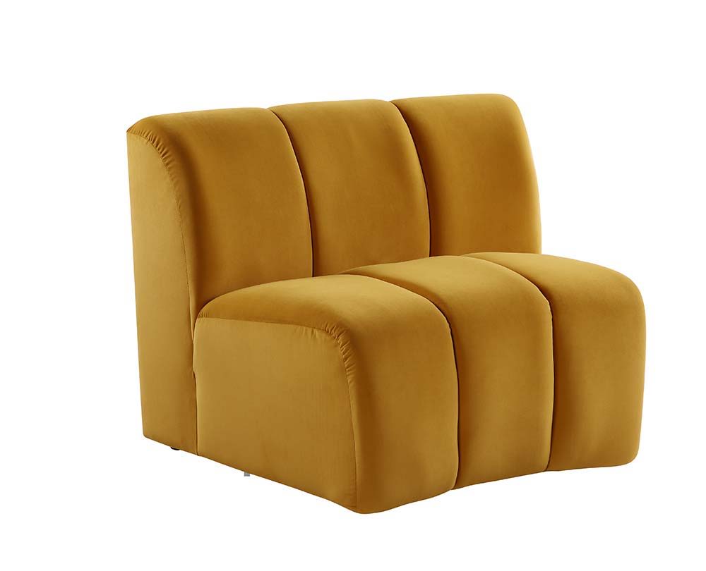Felicia - Sectional Sofa, alternate view 2 with velvet upholstery
