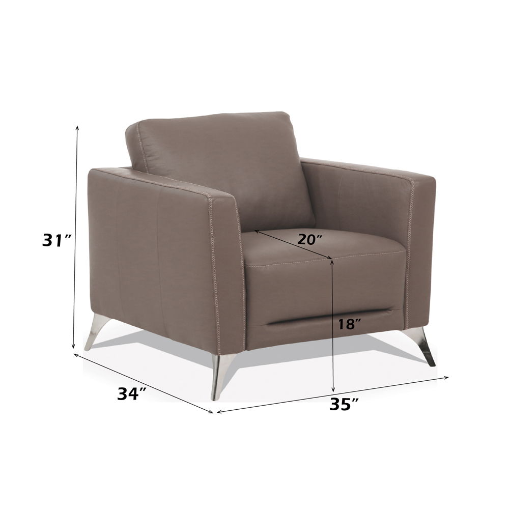 Malaga - Chair, alternate view 4 with leather upholstery