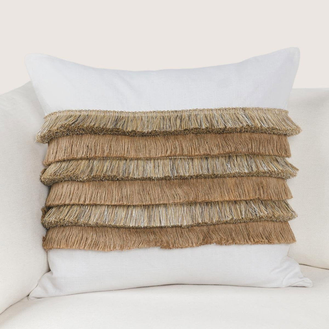Safi - 22" x 22" Pillow - Ivory / Natural