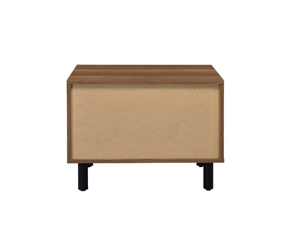 Trolgar - Accent Table - Brown Oak & Black, alternate view 2 with wood construction