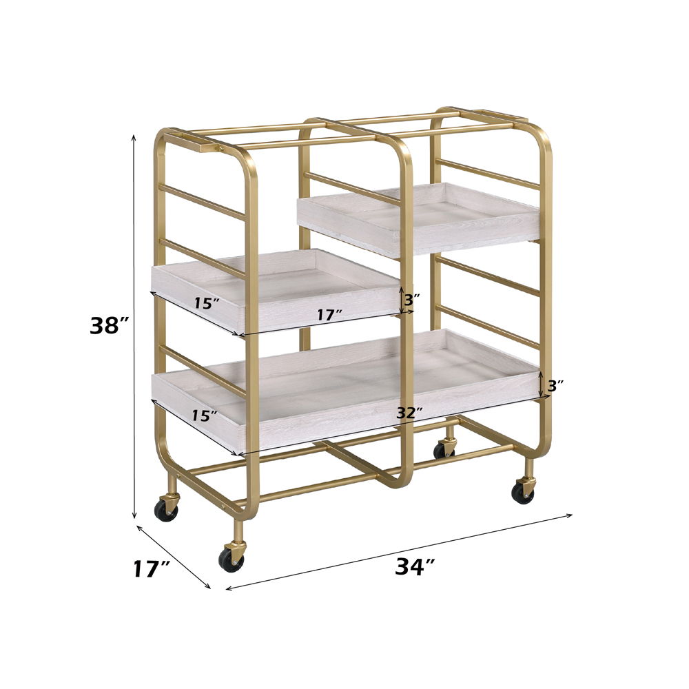 Vorrik - Serving Cart, alternate view 2 with wood construction