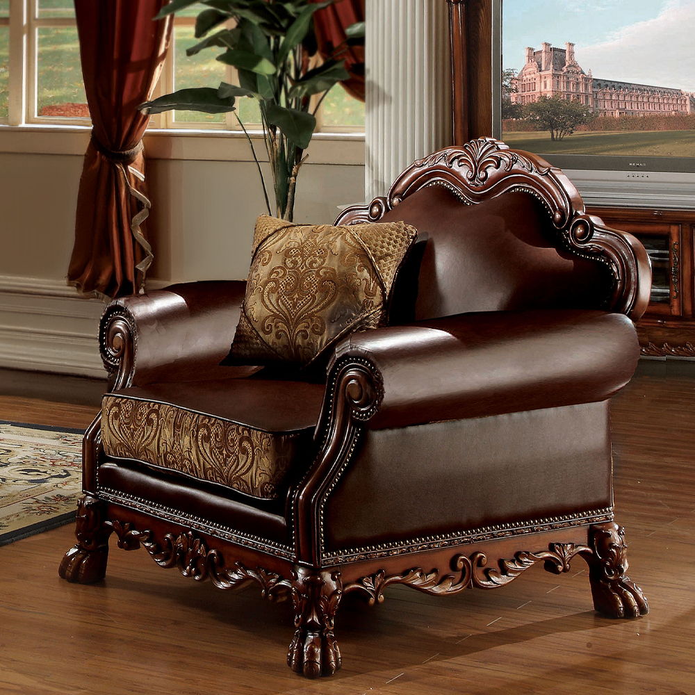 Dresden - Chair, product view with leather upholstery