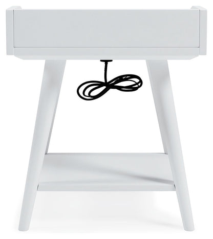 Blariden - Accent Table - White, alternate view 5 with engineered wood