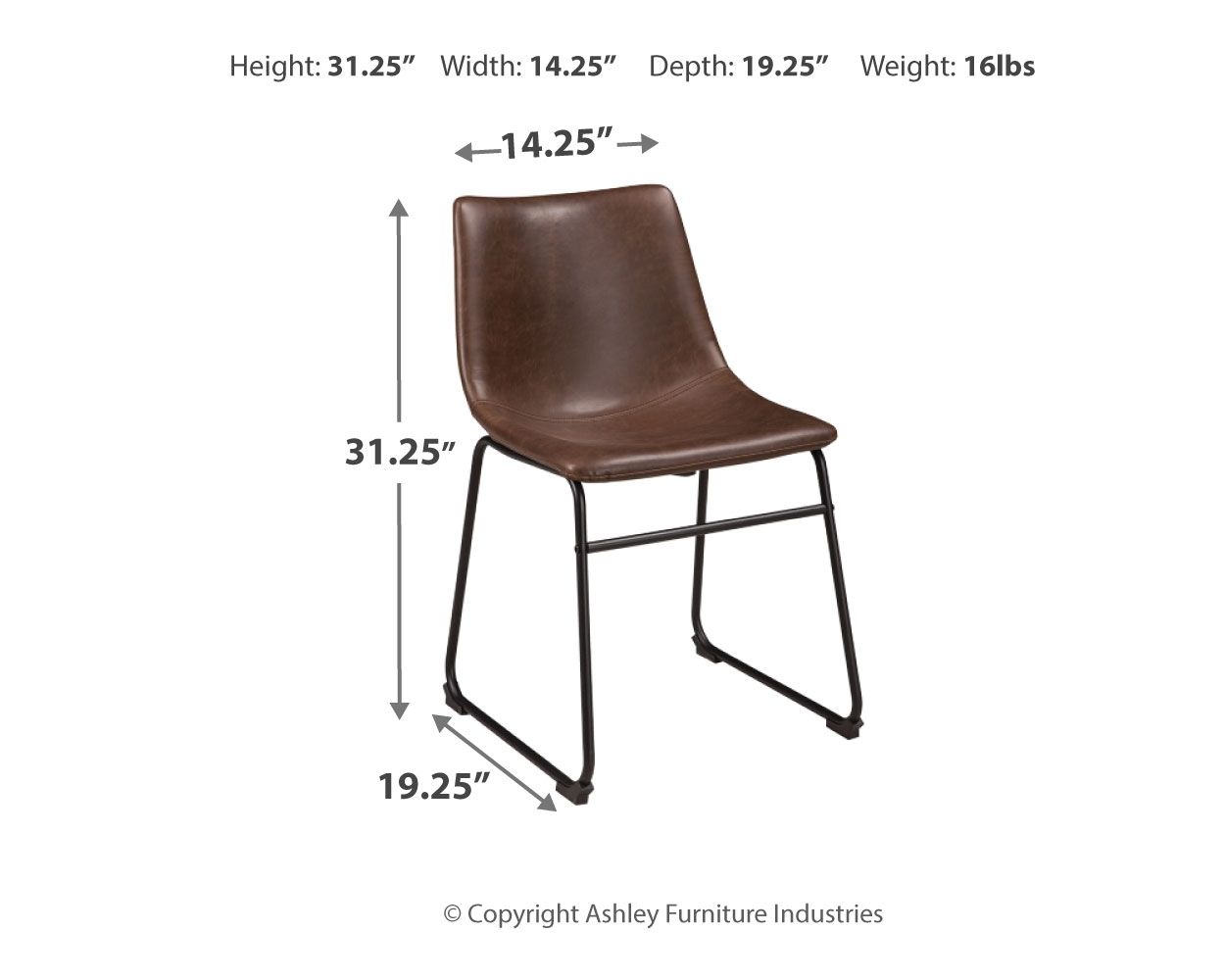 Centiar - Upholstered Side Chair, alternate view 5 with faux leather