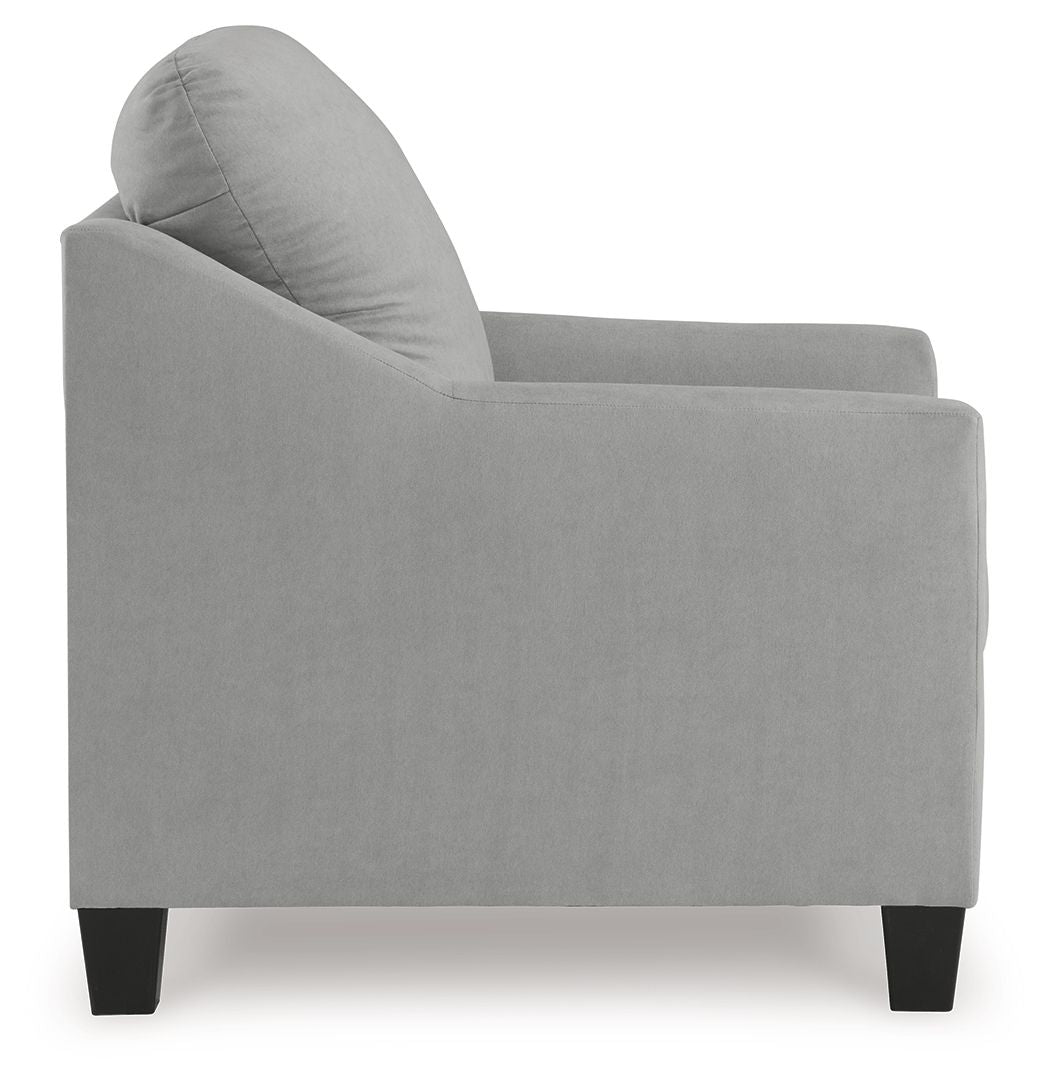 Adlai - Chair - Shadow, alternate view 2 with velvet upholstery