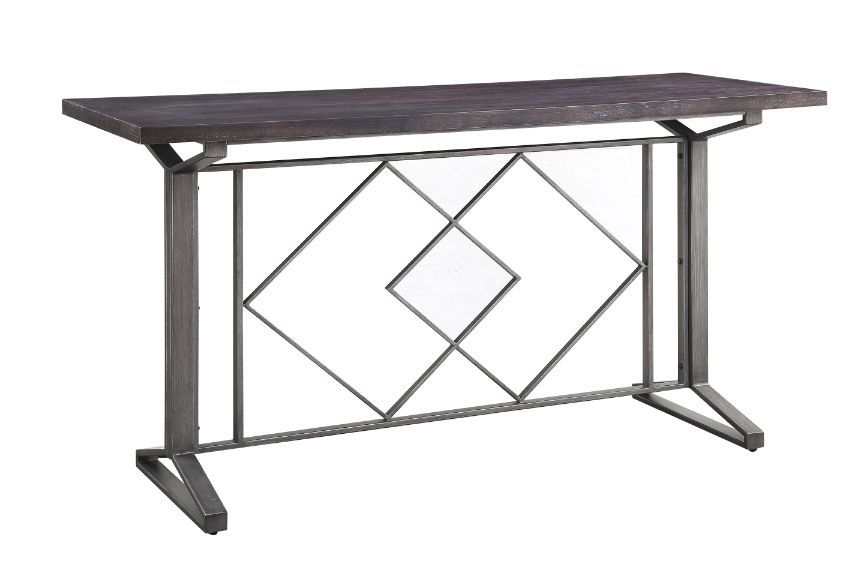 Evangeline - Counter Height Table - Salvaged Brown & Black, product view with wood construction