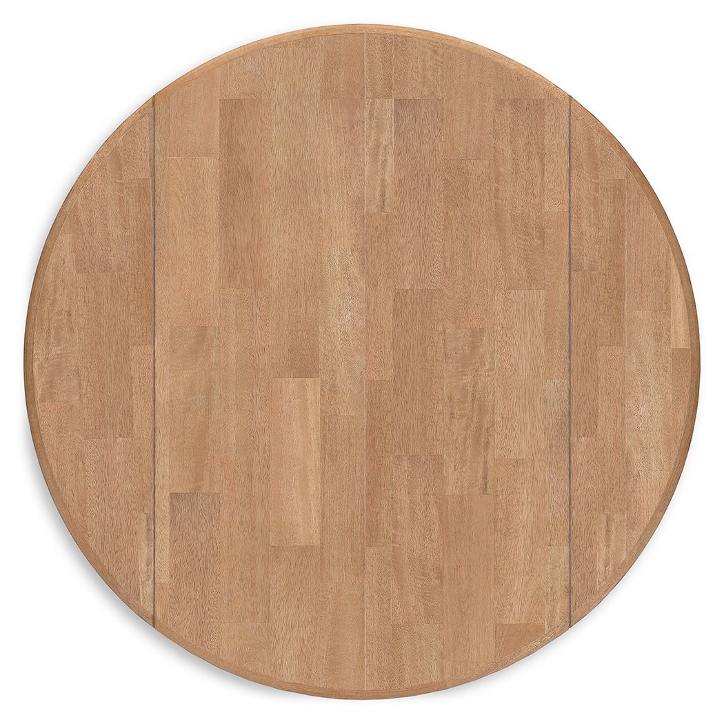 Gesthaven - Round Dining Room Drop Leaf Table, alternate view 11 with wood construction