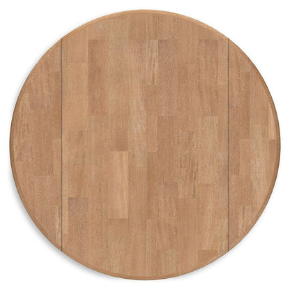 Gesthaven - Round Dining Room Drop Leaf Table, alternate view 11 with wood construction
