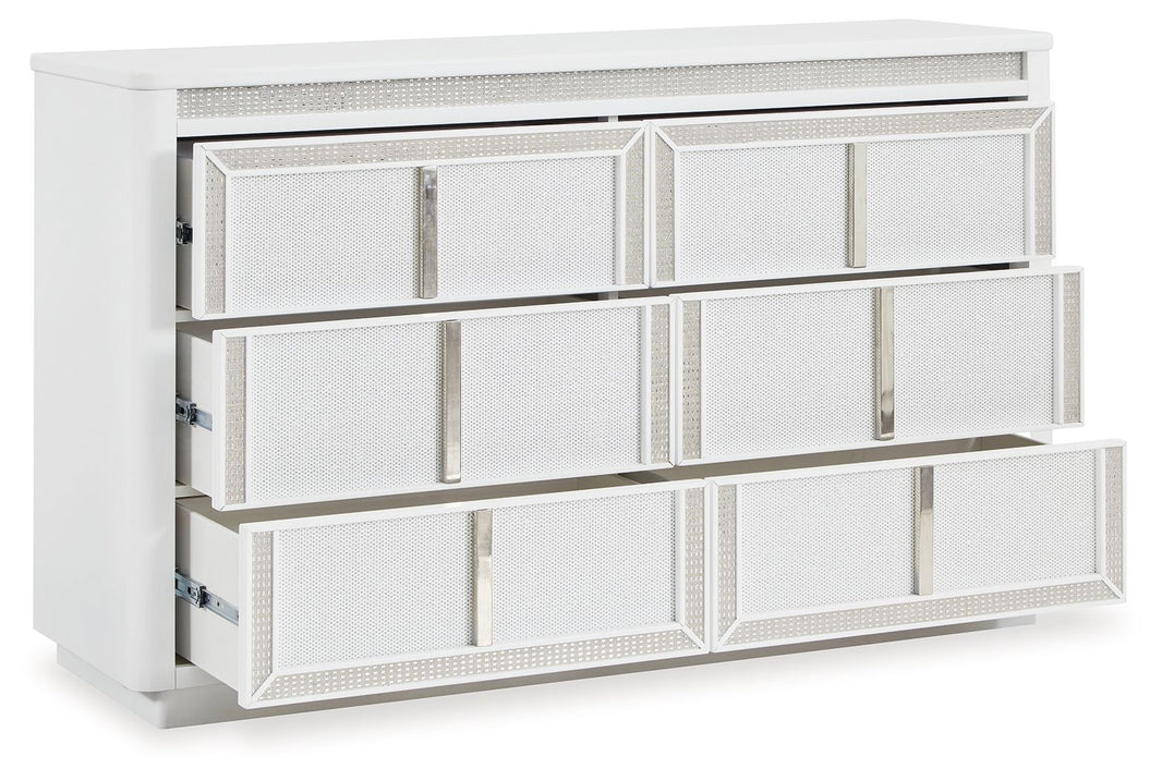 Chalanna - Dresser - White, alternate view 2 with solid wood