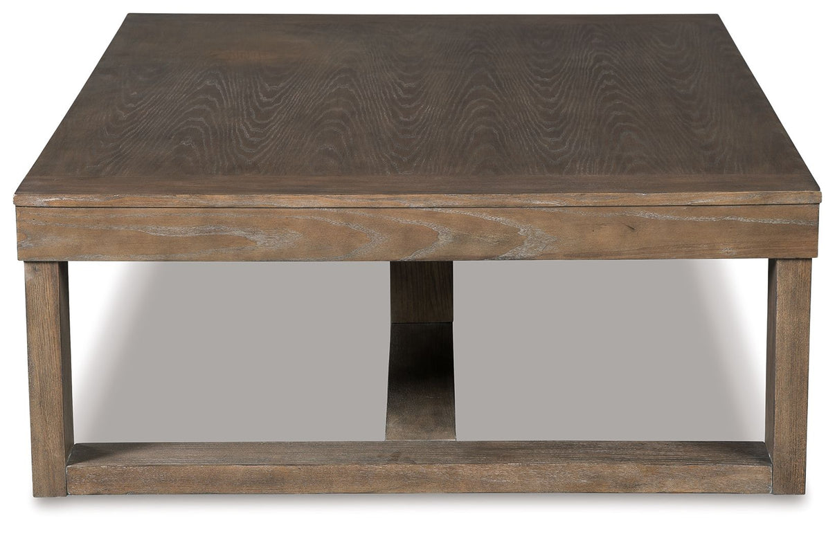 Cariton - Rectangular Cocktail Table - Gray, alternate view 2 with engineered wood