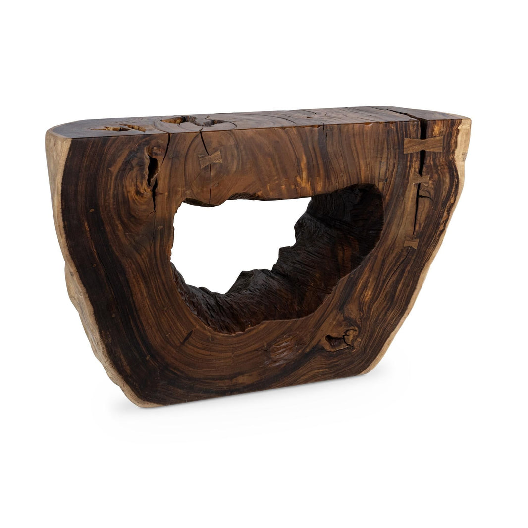 Zoreyne - Console Table - Dark Brown, product view with wood construction