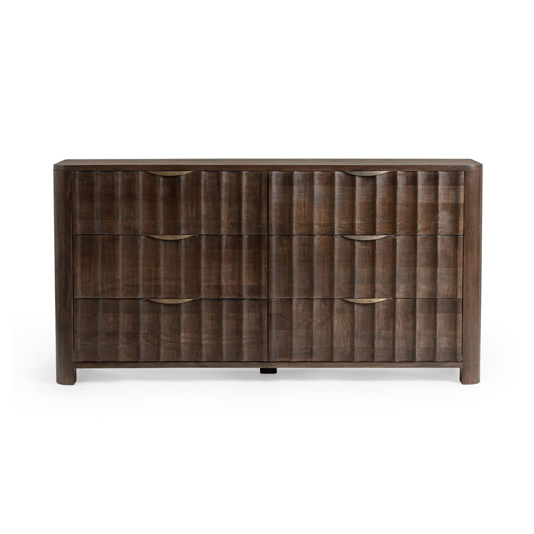 Baylee - 6 Drawer Dresser - Cocoa Brown, product view with wood construction