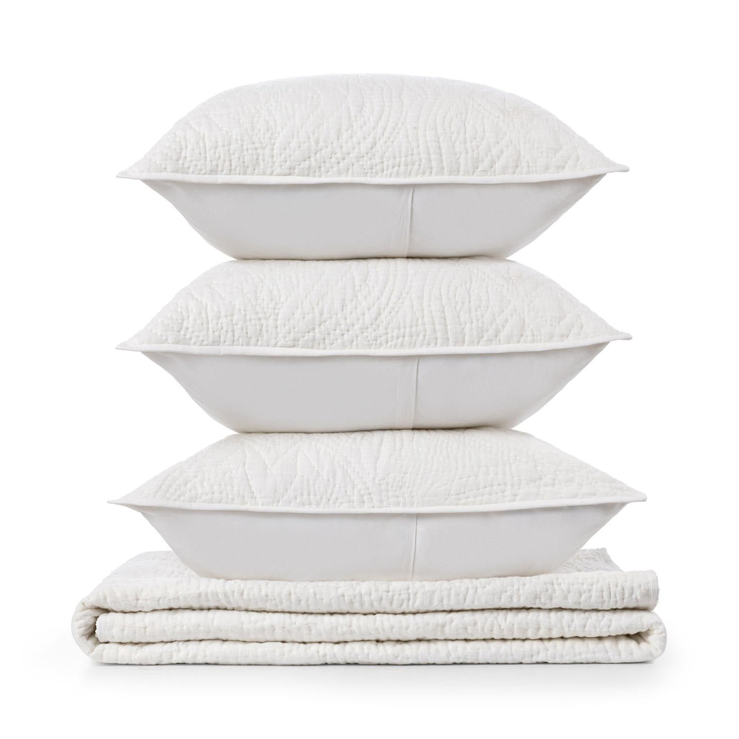 Berkshire - 4 Piece King Quilt Set - Linen Cloud