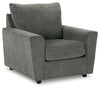 Stairatt - Chair, product view with chenille upholstery