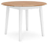 Gesthaven - Round Dining Room Drop Leaf Table, alternate view 2 with wood construction