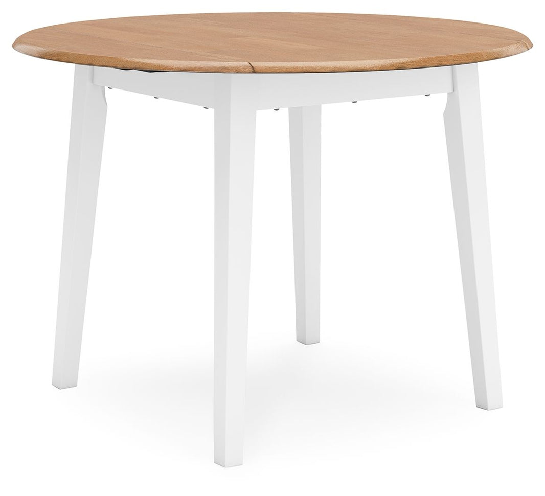 Gesthaven - Round Dining Room Drop Leaf Table, alternate view 2 with wood construction