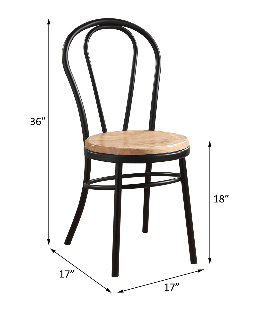 Jakia - Side Chair, alternate view 2 with metal