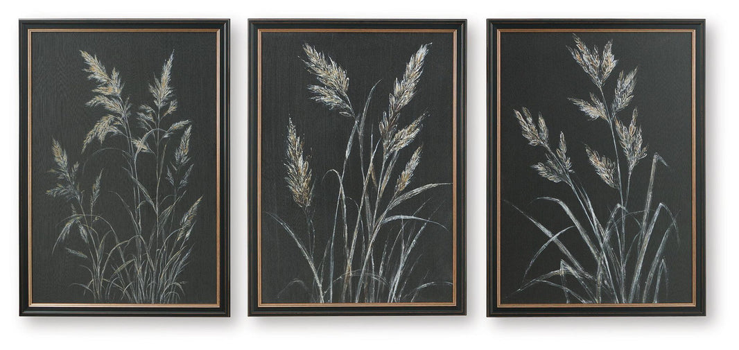 Janisburg Wall Art Set (Set of 3) Black / White / Brown