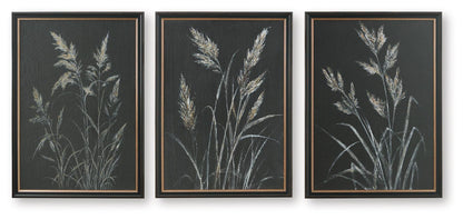 Janisburg Wall Art Set (Set of 3) Black / White / Brown