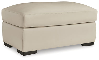 Treasure Trove - 2 Pc. - Chair And A Half, Ottoman - Almond, alternate view 2 with faux leather