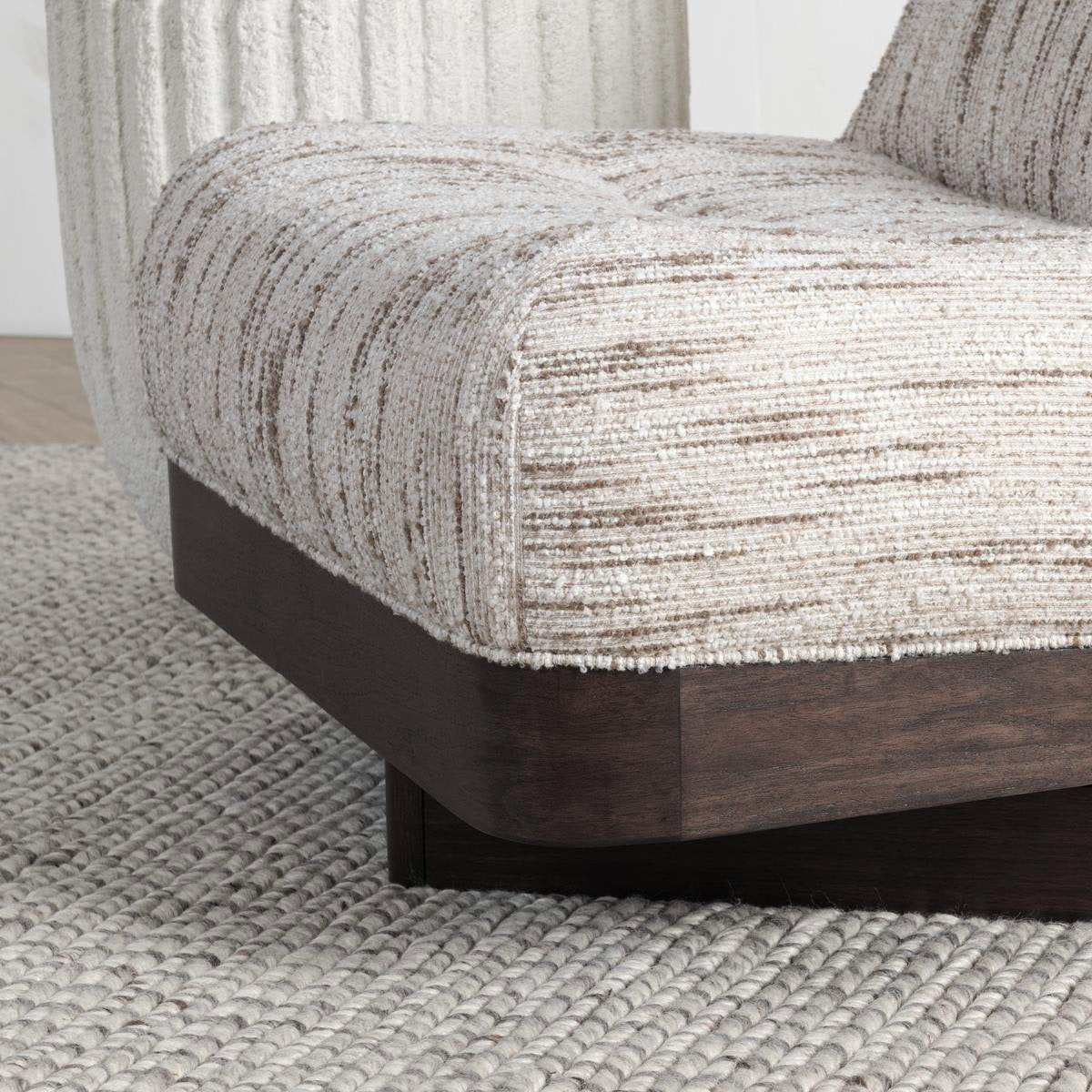 Crandall - Swivel Accent Chair - Cocoa Cream, alternate view 2 with polyester fabric