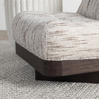 Crandall - Swivel Accent Chair - Cocoa Cream, alternate view 2 with polyester fabric