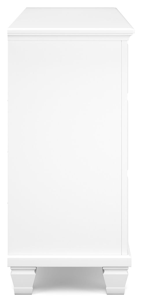 Fortman - Dresser - White, alternate view 3 with wood construction