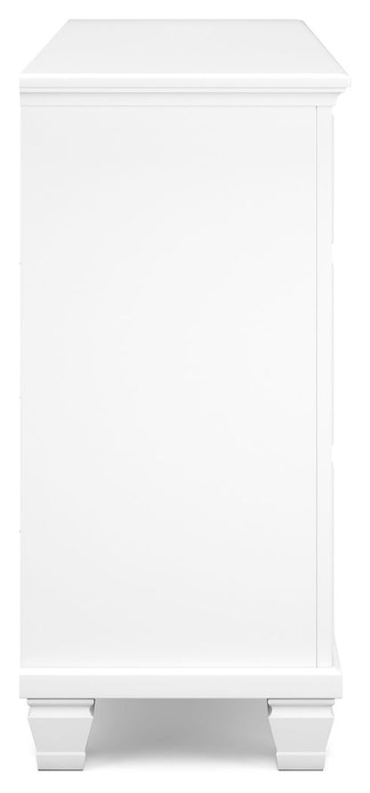 Fortman - Dresser - White, alternate view 3 with wood construction