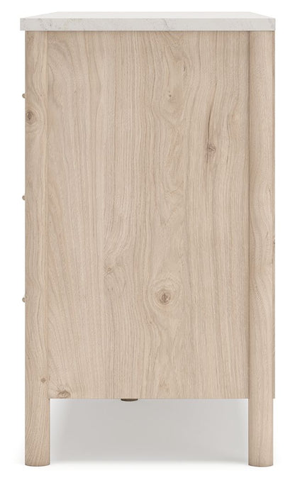 Cadmori - Six Drawer Dresser, alternate view 5 with marble