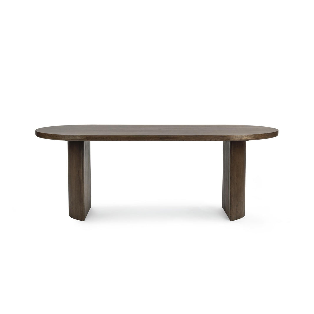 Estelle - Oval Dining Table - Soft Cocoa, product view with wood construction