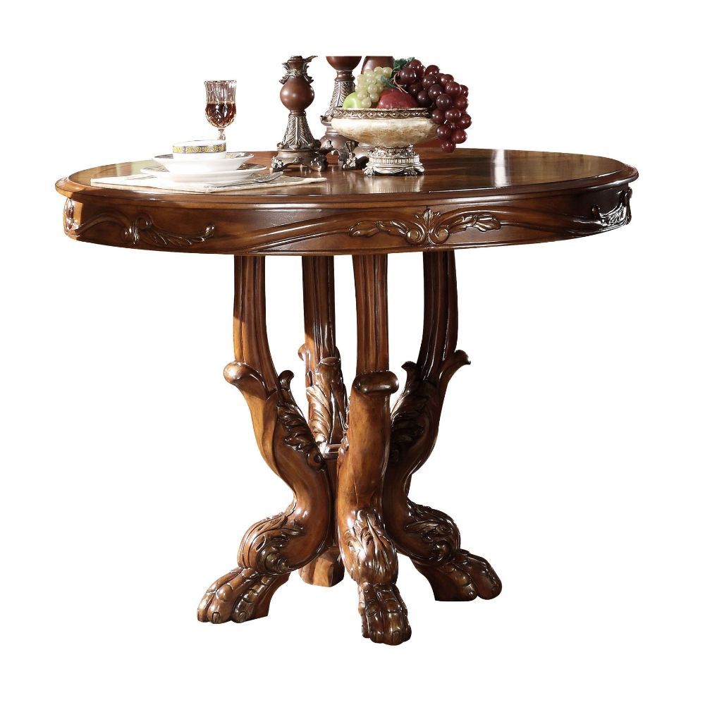 Dresden - Counter Height Table - Cherry Oak, product view with wood construction
