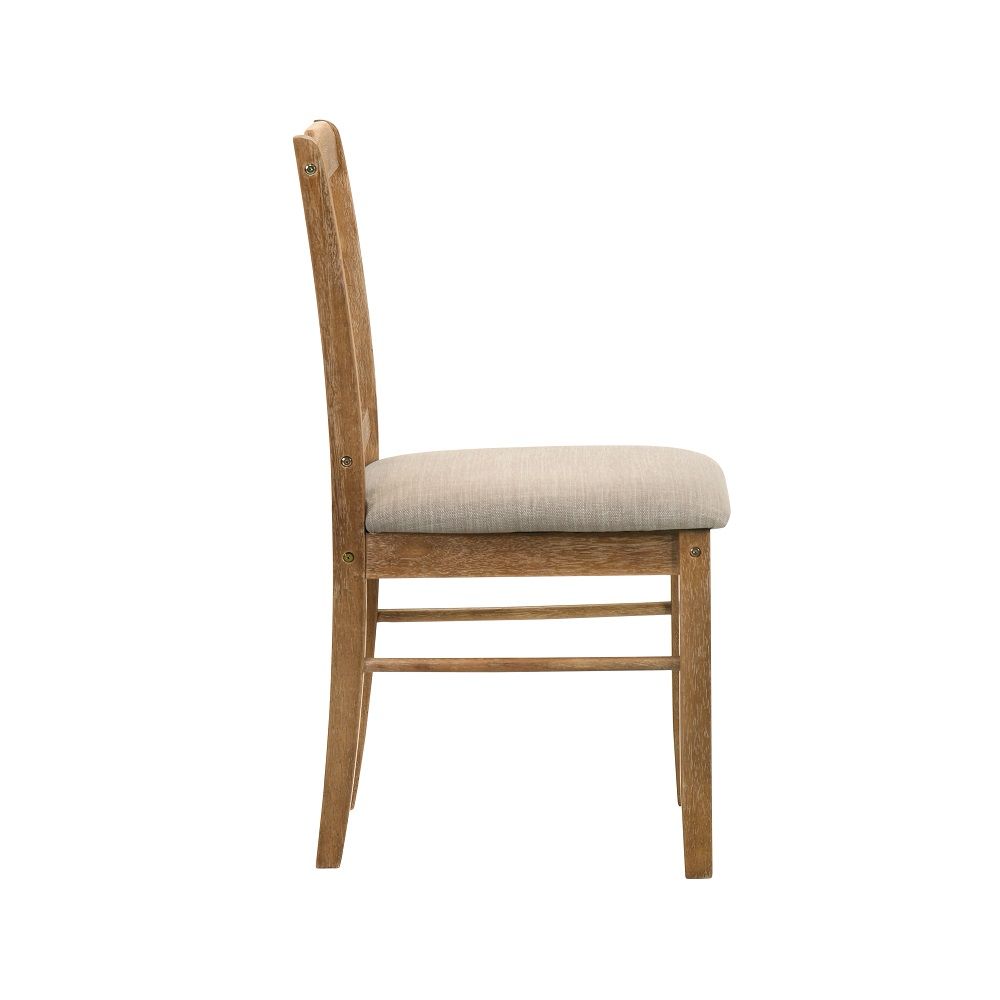 Kayee - 5 Piece Dining Set - Weathered Oak, alternate view 2 with wood construction