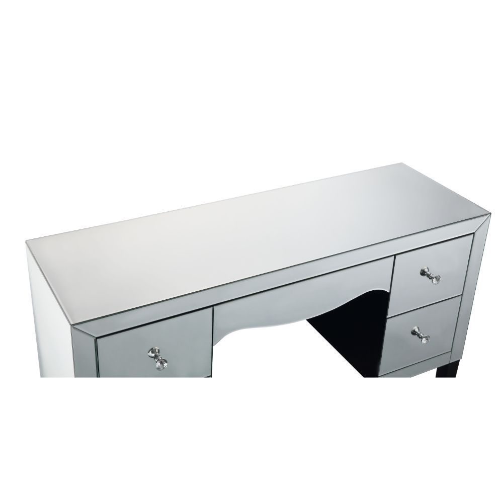 Dominic - Vanity Desk - Mirrored, alternate view 4 with wood construction