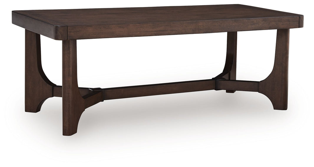 Korestone - Rectangular Cocktail Table, product view with wood construction