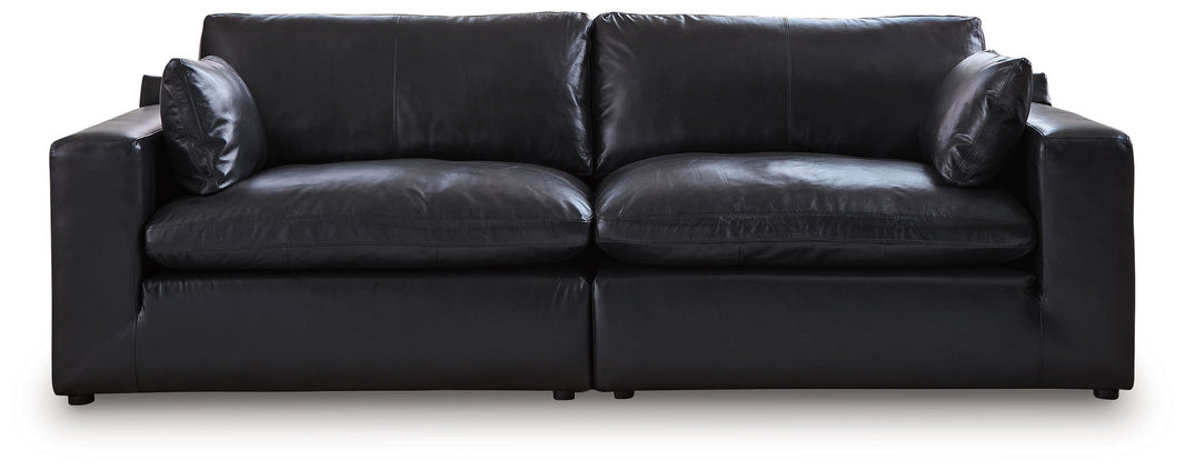 Emilia - Sectional, alternate view 3 with faux leather