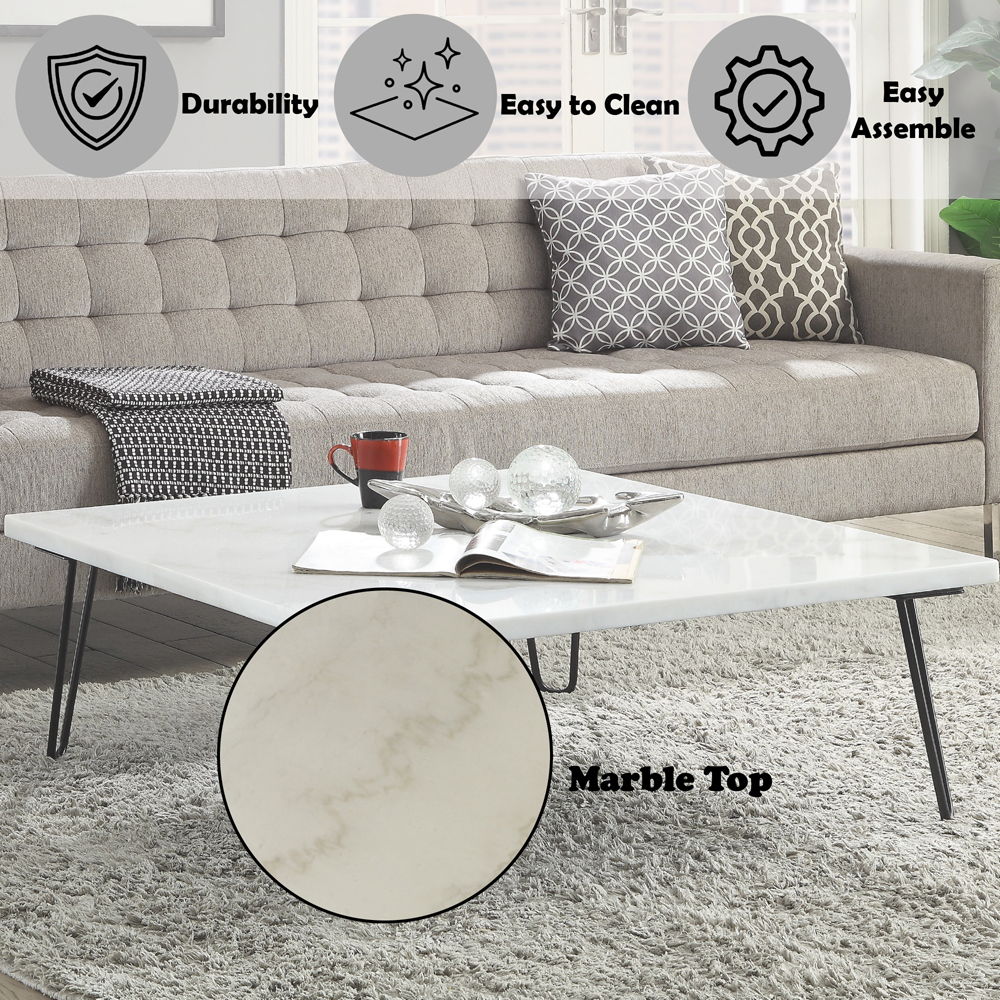 Telestis - Coffee Table, alternate view 2 with marble
