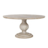 Hera - Round Dining Table, product view with wood construction