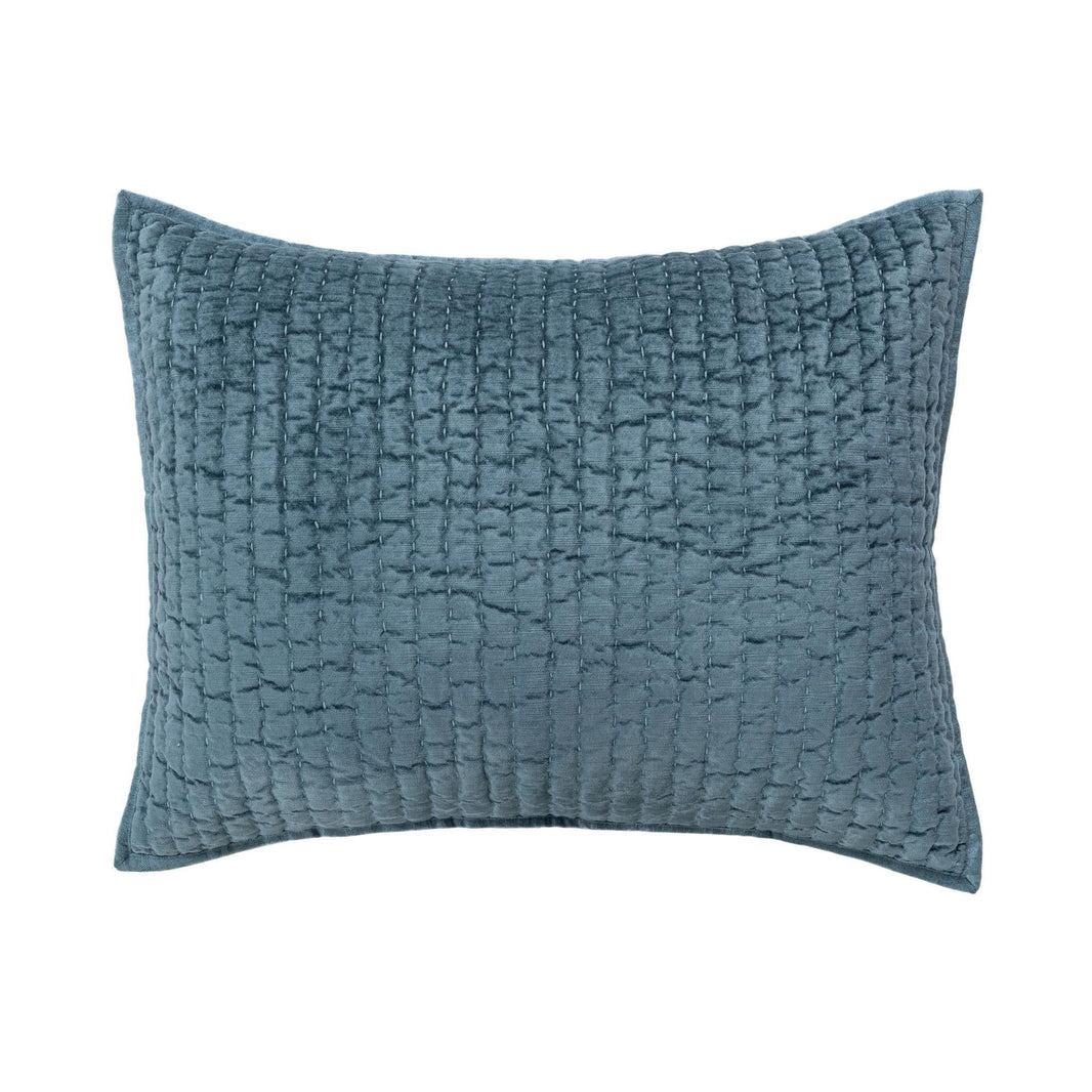 Bari - Velvet Sham - Stone Blue