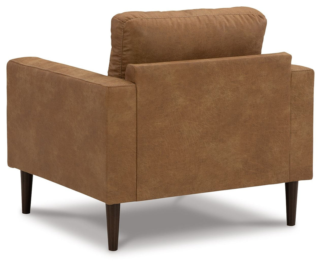 Telora - Chair - Caramel, alternate view 2 with faux leather
