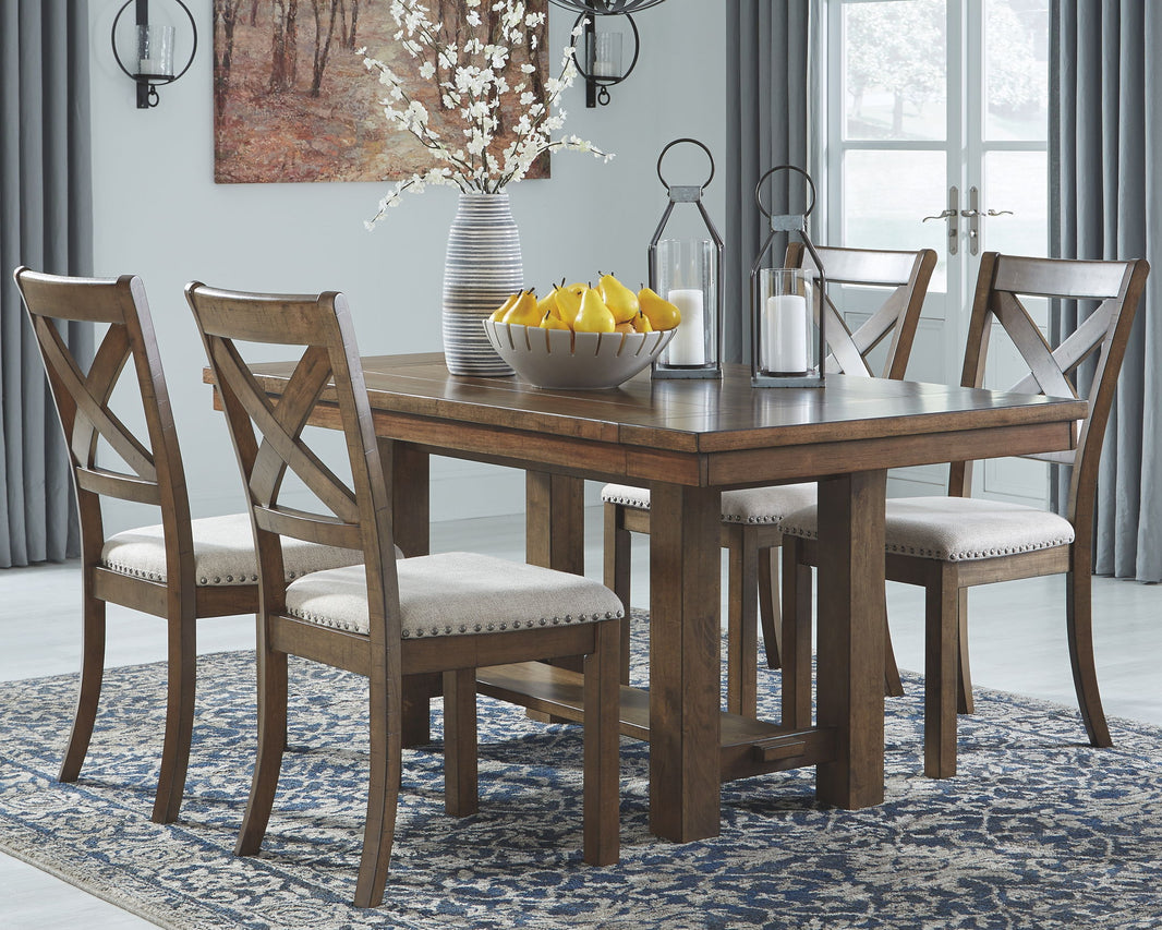 Moriville - Rectangular Dining Room Extension Table - Grayish Brown, alternate view 2 with engineered wood