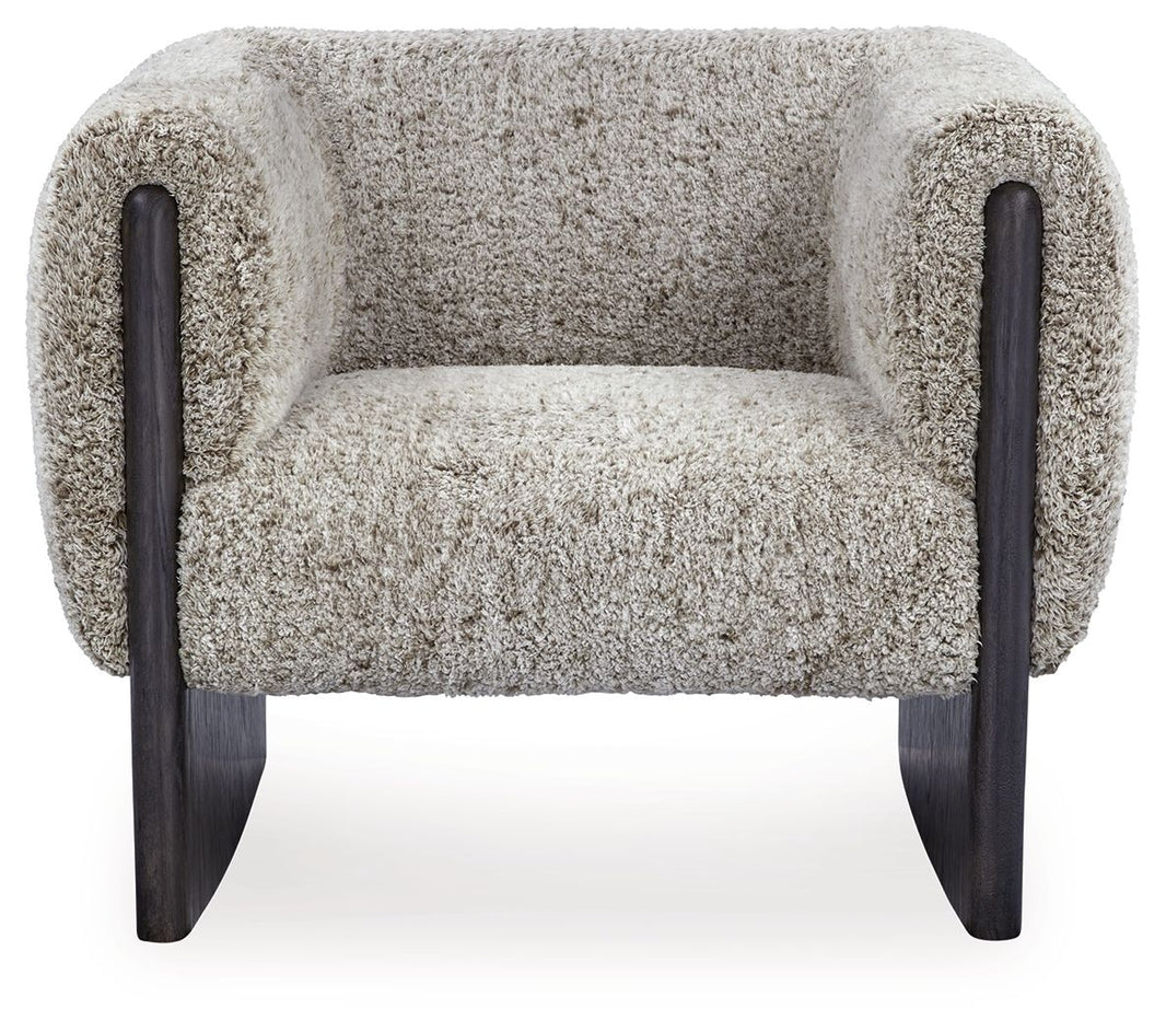 Olethea - Accent Chair - Oatmeal, alternate view 2 with engineered wood