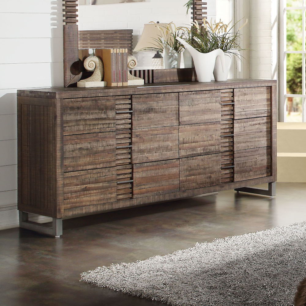 Andria - Dresser - Reclaimed Oak, product view with wood construction