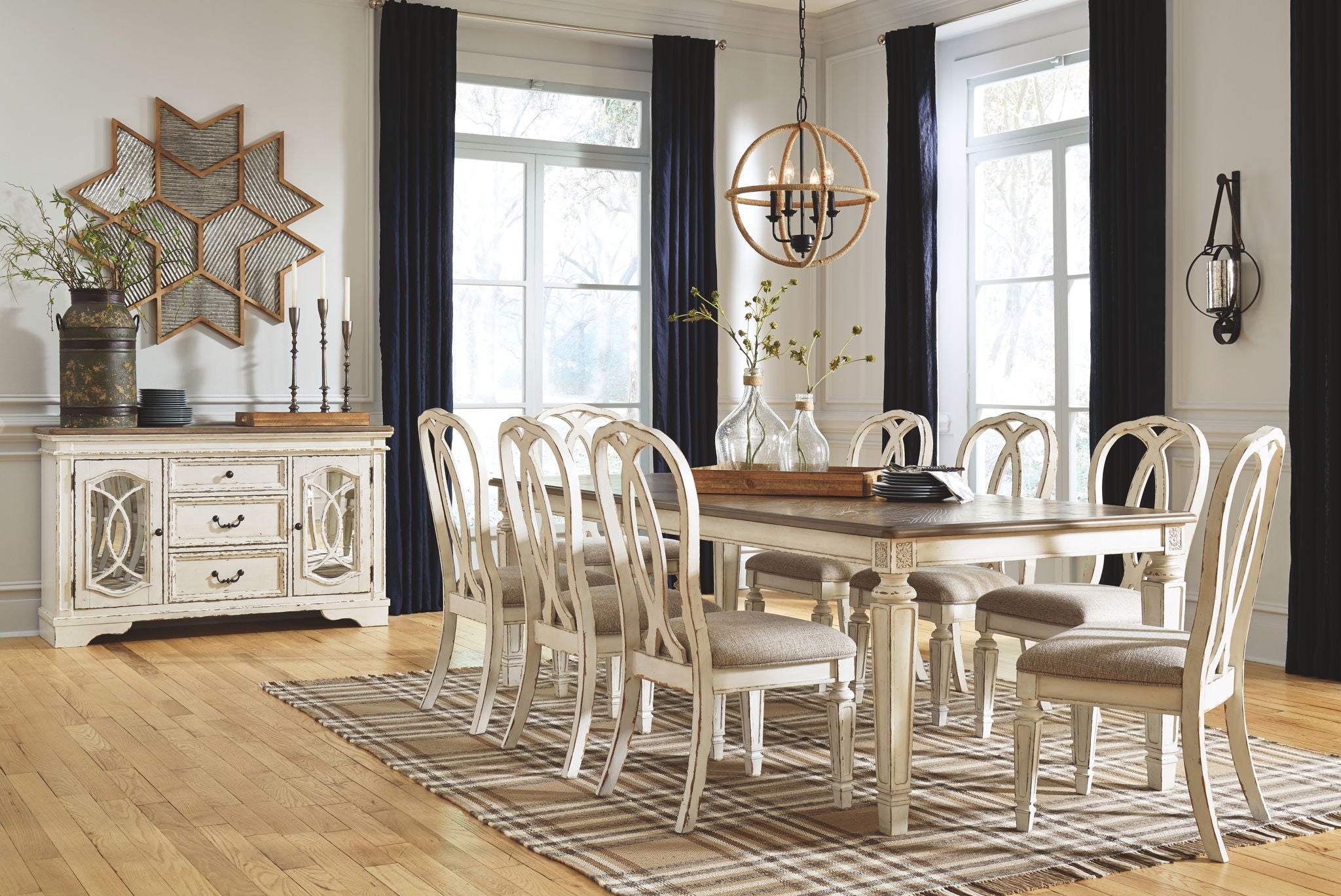 Realyn - Rectangular Dining Room Extension Table - Chipped White, alternate view 2 with engineered wood