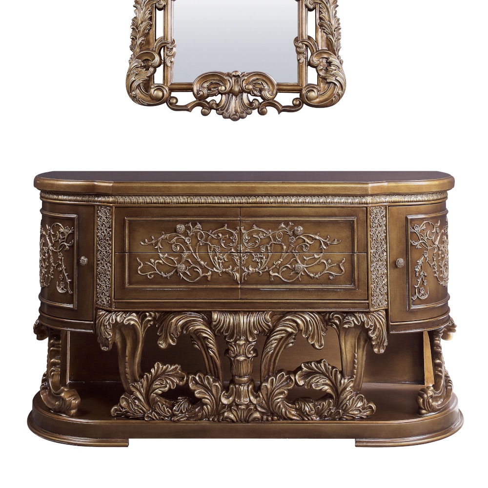 Constantine - Dresser - Brown & Gold, alternate view 2 with wood construction
