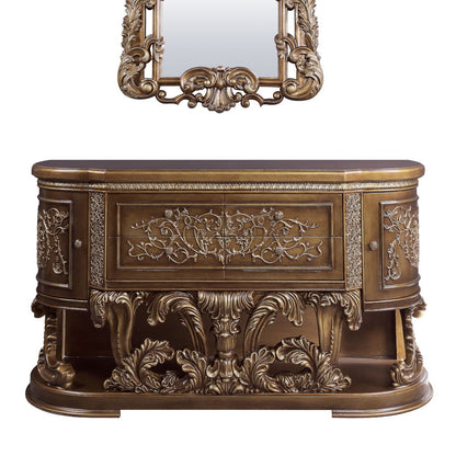 Constantine - Dresser - Brown & Gold, alternate view 2 with wood construction