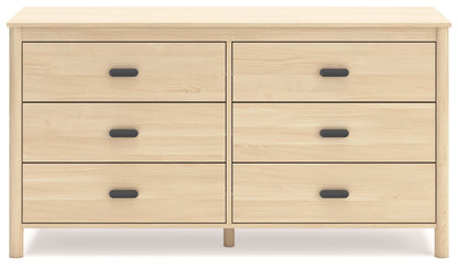 Cabinella - Six Drawer Dresser - Tan, alternate view 3 with engineered wood