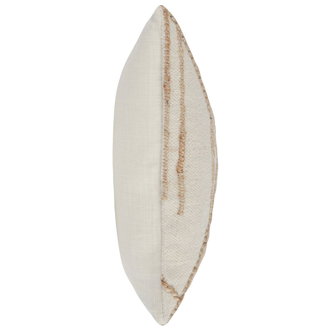 Sintra - Pillow - Ivory / Natural, alternate view 2 with jute