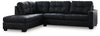Barlin Mills - Sectional, product view with faux leather