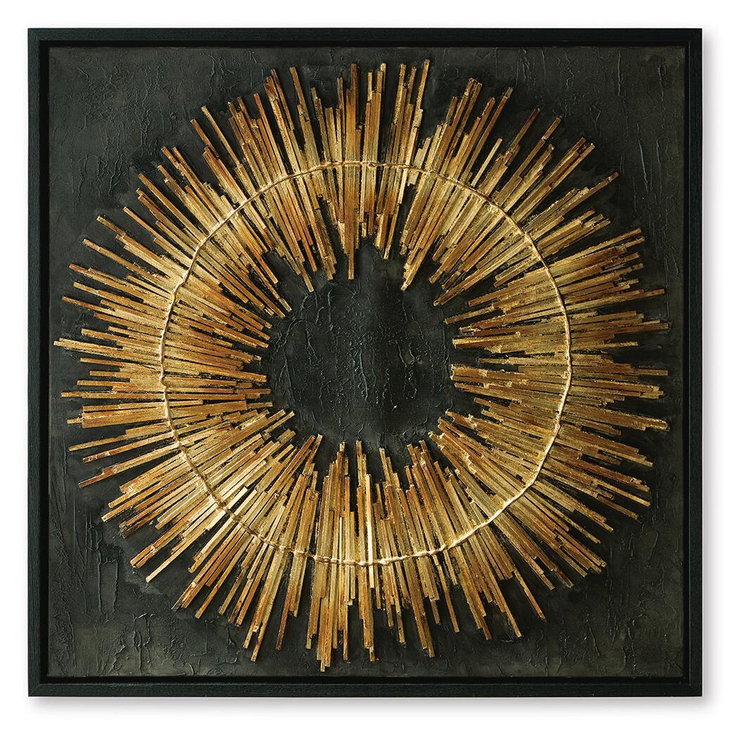 Buddins Wall Art Black / Gold Finish